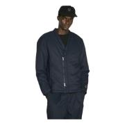 Undercover V-ringad Vadderad Blouson Jacka Blue, Herr