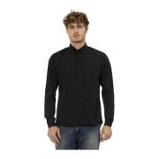 Baldinini Button-down Skjorta - Kort Krage Black, Herr