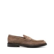 Doucal's Brun Mocka Penny Slot Slip-On Skor Brown, Herr