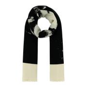 Alexander McQueen Skull Exploded Scarves och Sjalar Black, Dam