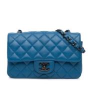 Chanel Vintage Pre-owned Laeder crossbodyvskor Blue, Dam