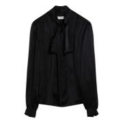 Saint Laurent Stilren Blus för Kvinnor Black, Dam