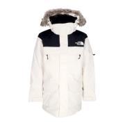 The North Face Gardenia White/Black Lång Dunjacka White, Herr