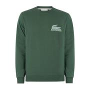 Lacoste Grön Logo Velour Sweatshirt Green, Herr