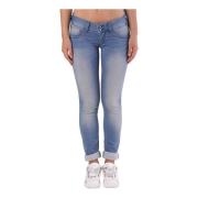 MET Ljusblå Skinny Jeans Stretch Denim Blue, Dam