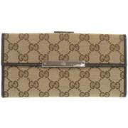 Gucci Vintage Pre-owned Canvas plnbcker Beige, Dam