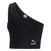 Puma Klassisk Asymmetrisk Bandeau Tanktop Black, Dam