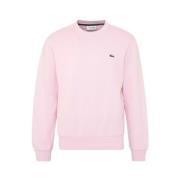 Lacoste Rosa Crewneck Sweatshirt med Liten Logotyp Pink, Herr