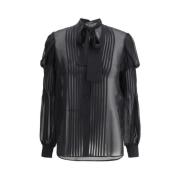 Tom Ford Silk Georgette Skjorta Black, Dam