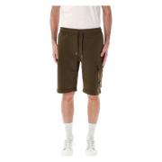 C.p. Company Grön Fleece Lens Shorts Green, Herr