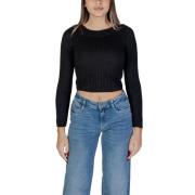 Jacqueline de Yong Svart Akryl Dam Sweatshirt Vår/Sommar Black, Dam