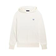 Fred Perry Vit Laurel Wreath huva tröja White, Herr