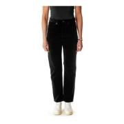 Armedangels Corduroy Highwaist Straight Fit Jeans Black, Dam