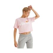 Ellesse Rosa Kortärmad Tryckt Logotyp T-shirt Pink, Dam