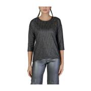 Vero Moda Bicolor Långärmad T-shirt Black, Dam