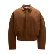 JW Anderson Brun Bomulls Jacka Klassisk Stil Brown, Herr