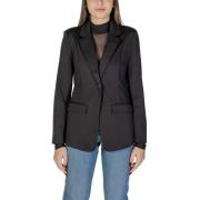 Ichi Svart Polyester Blazer Höst/Vinter Kollektion Black, Dam