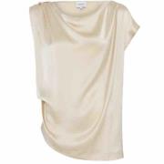 Birgitte Herskind Asymmetrisk Sidetopp Beige, Dam