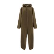 Rick Owens Monokrom Kasmir Huva Kappa med Slits Green, Dam