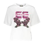 Cavalli Class Vit Bomull T-shirt för Kvinnor White, Dam