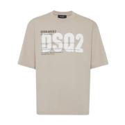 Dsquared2 Casual T-shirt med stil 800 Beige, Herr