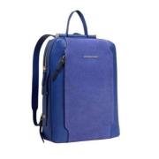 Piquadro Läder ryggsäck Blue, Unisex