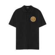 Versace Svart Polokrage Tröja Black, Herr