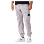 Stone Island Reguljär Tapered Cargo Byxor i Grå Gray, Herr