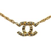 Chanel Vintage Pre-owned Metall halsband Yellow, Dam