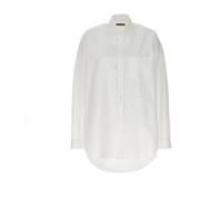 Balenciaga Oversize Poplin Skjorta Kvinnor Italien White, Dam