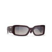 Chanel Gradient Grey Polarized Solglasögon Red, Unisex