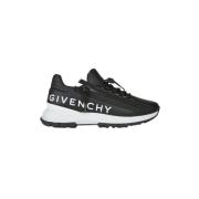 Givenchy Läder Dragkedja Sneakers Lättviktsula Black, Herr