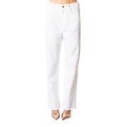 Beatrice .b Vita Denim Flare Byxor med Fransar White, Dam