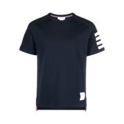 Thom Browne Randig Bomull T-shirt Blue, Herr