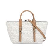 Michael Kors Ivory Shoppingväska med Logomönster Beige, Dam