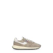 Autry Beige Lädersneakers med Logodetaljer Multicolor, Dam