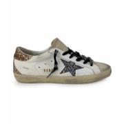 Golden Goose Vita sneakers med guld häl och lila stjärna White, Dam