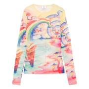 Casablanca MultiColour Crewneck Långärmad Skjorta Multicolor, Dam