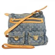 Louis Vuitton Vintage Pre-owned Tyg axelremsvskor Blue, Dam