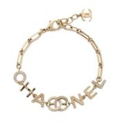 Chanel Vintage Pre-owned Metall armband Yellow, Dam