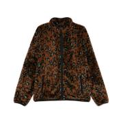 Carhartt Wip Leopardmönstrad Fleecejacka Multicolor, Herr