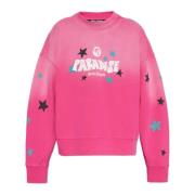 Palm Angels Tryckt sweatshirt Pink, Herr