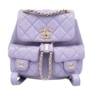 Chanel Vintage Pre-owned Laeder ryggsckar Purple, Dam