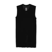 Rick Owens Svart Ärmlös Rund Hals T-shirt Black, Herr