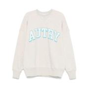 Autry Grå Sweatshirt med Crew Neck Gray, Dam