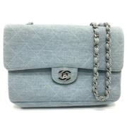 Chanel Vintage Pre-owned Bomull chanel-vskor Blue, Dam