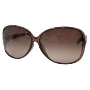 Gucci Vintage Pre-owned Plast solglasgon Brown, Dam