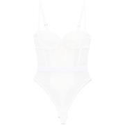 Elisabetta Franchi Vit Bodysuit med Justerbara Band White, Dam