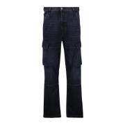 Diesel Denim Cargo Jeans Vår-Sommar 2025 Black, Herr