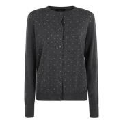 Fabiana Filippi Antracit Kristallprydd Sweatshirt Gray, Dam